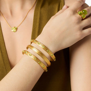 Julie Vos Cobblestone Stacking Bangle Gold