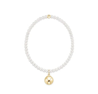 Enewton Classic Pearl 3mm Bracelet- 10mm Gold Charm