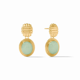 Julie Vos Portofino Stone Earring- Aqua Jade