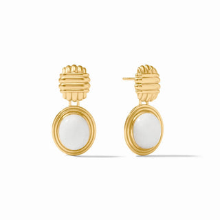 Julie Vos Portofino Stone Earring- White Jade