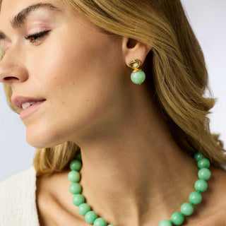Julie Vos Portofino Earring- Aqua Jade