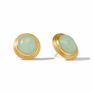 Julie Vos Portofino Stone Stud- Aqua Jade