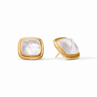 Julie Vos Sahara Stone Stud- Iridescent Clear Crystal