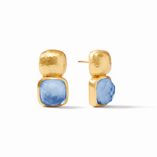 Julie Vos Catalina Earring- Iridescent Chalcedony Blue