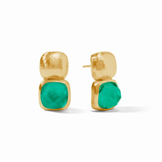 Julie Vos Catalina Earring- Iridescent Emerald Green