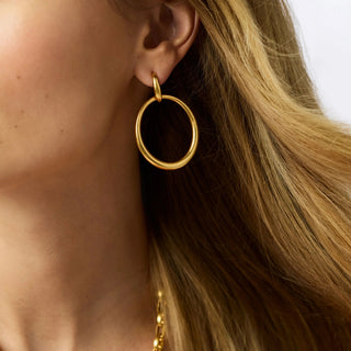 Julie Vos Laguna Doorknocker Earring Gold