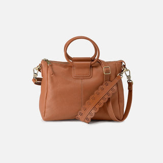 Hobo Sheila Medium Satchel in Pebbled Leather- Warm Honey