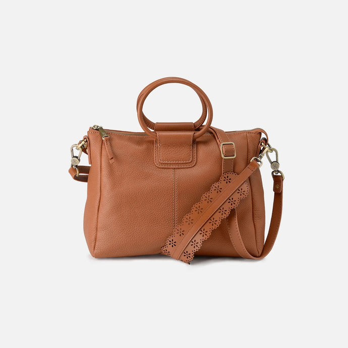 Hobo Sheila Medium Satchel in Pebbled Leather- Warm Honey