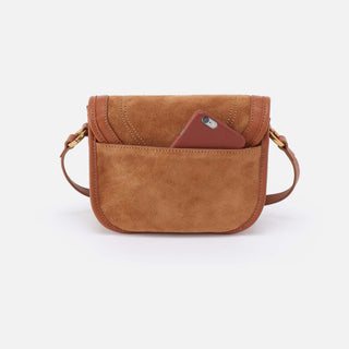 Hobo Kiva Small Crossbody in Suede Leather- Oak Barrel