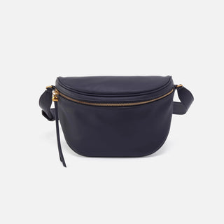 Hobo Juno Belt Bag in Smooth Leather- Navy