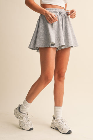 H Grey French Terry Skort