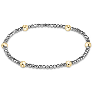 Enewton Extends Presence Silver Faceted Hematite 2mm Bracelet