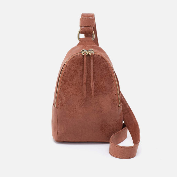 Hobo Fern Sling in Buffed Leather- Burnished Saddle