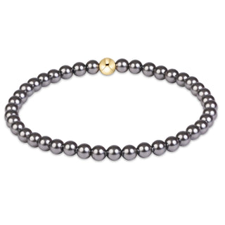 Enewton Classic Pearl Dark Grey 4mm Bracelet