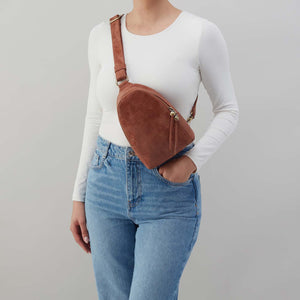 Hobo Fern Sling in Buffed Leather- Burnished Saddle