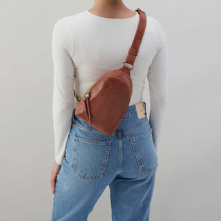 Hobo Fern Sling in Buffed Leather- Burnished Saddle