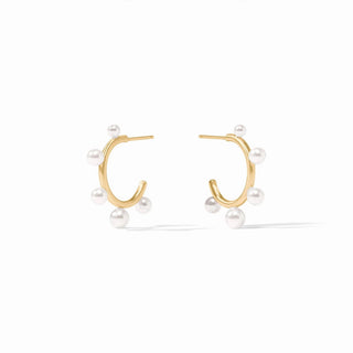 Julie Vos Hydra Stone Hoop- Pearl Medium