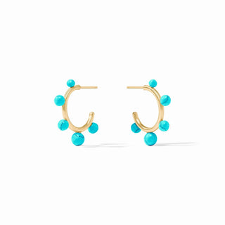 Julie Vos Hydra Stone Hoop- Turquoise Blue Medium
