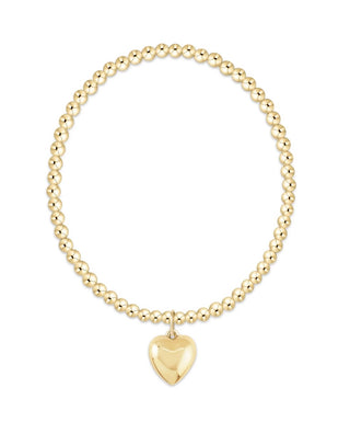 Enewton Extends Classic Gold 3mm Bracelet Love Plush Gold Charm