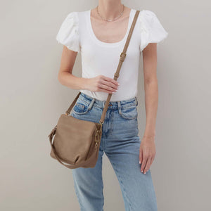 Hobo Starr Convertible Shoulder Bag in Pebbled Leather- Cedar Sagebrush