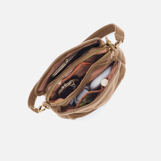 Hobo Starr Convertible Shoulder Bag in Pebbled Leather- Cedar Sagebrush
