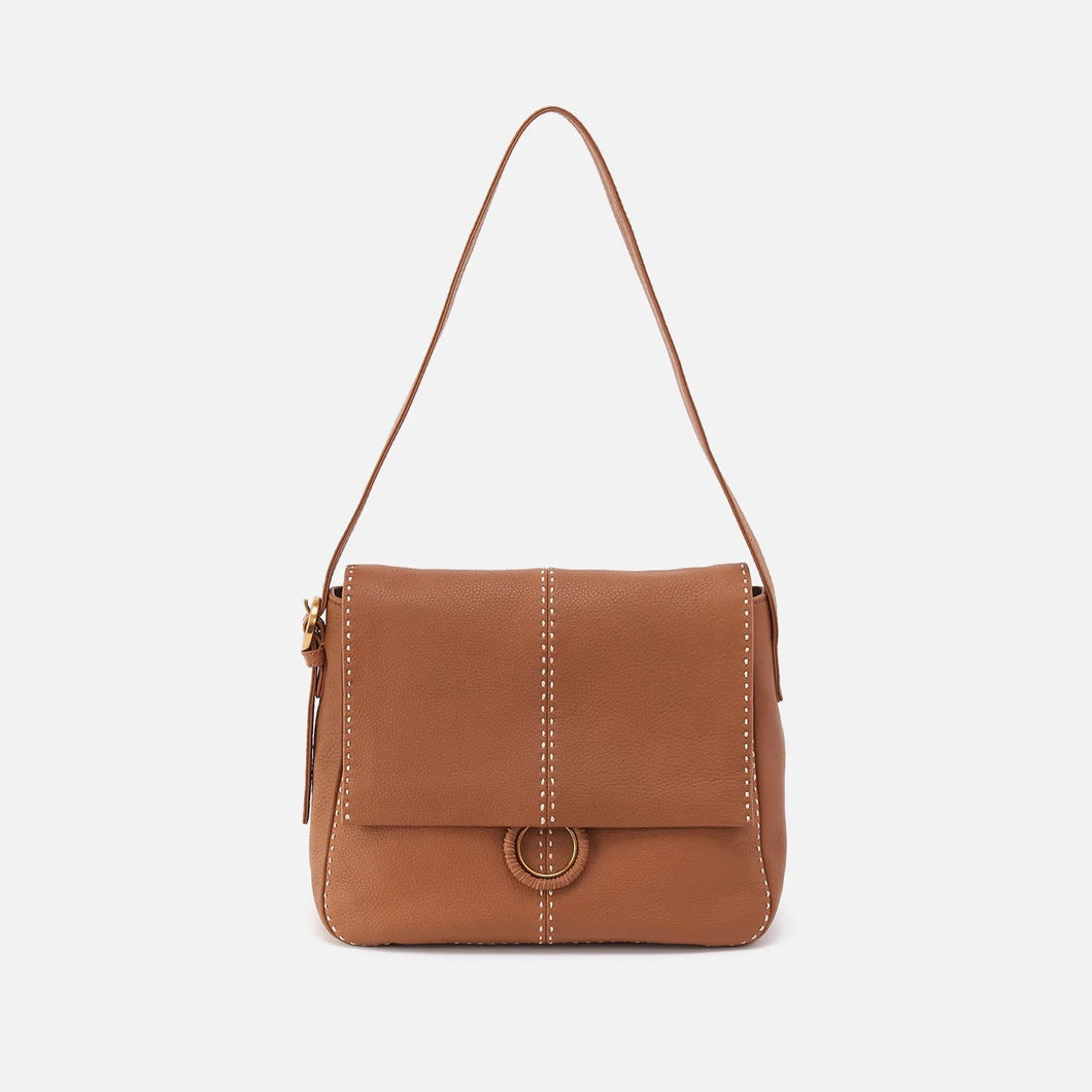 Hobo Austin Shoulder Bag in Pebbled Leather- Warm Honey
