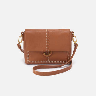 Hobo Austin Flap Crossbody in Pebbled Leather- Warm Honey