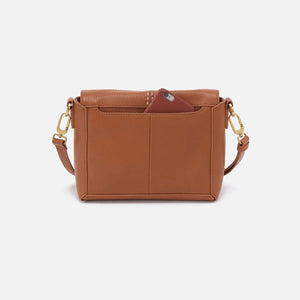 Hobo Austin Flap Crossbody in Pebbled Leather- Warm Honey