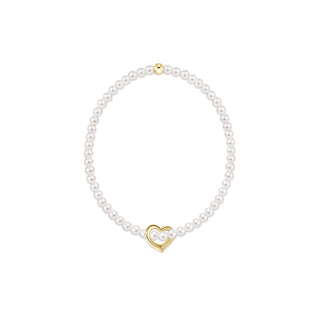 Enewton Classic Pearl 3mm Love Gold Charm