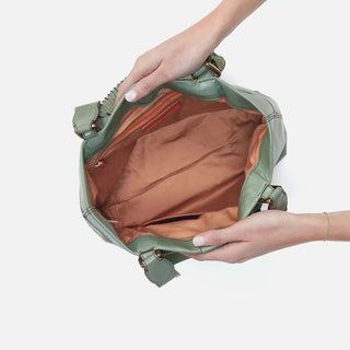 Hobo Romy Medium Tote in Polished Leather- Jade