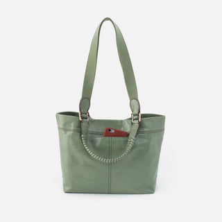 Hobo Romy Medium Tote in Polished Leather- Jade