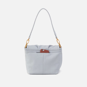 Hobo Harley Convertible Shoulder Bag in Pebbled Leather- Blue Pearl
