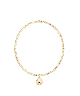 Enewton classic gold 2mm bracelet - classic gold 8mm charm