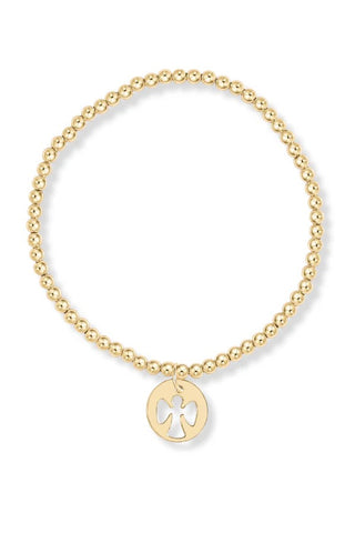 Enewton Egirl Classic Gold 3mm Bead Bracelet- Guardian Angel Gold Disc