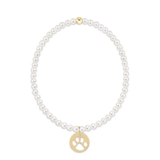 Enewton Classic Pearl 3mm Paw Print Disc Bracelet