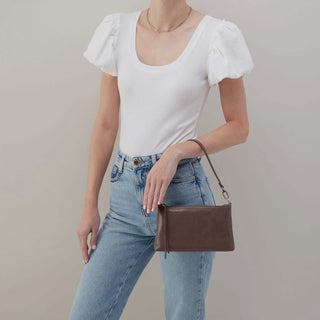 Hobo Darcy Crossbody in Polished Leather- Hearthstone