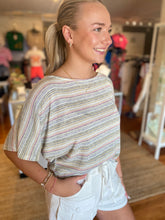 Load image into Gallery viewer, Beach Bum Striped Dolman Top