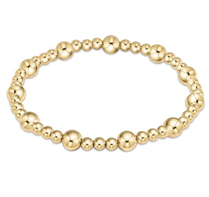 Enewton Classic Sincerity Pattern 6mm Bead Bracelet- Gold