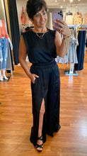 Load image into Gallery viewer, Pure Bliss Satin Slit Pants- Black