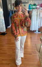 Load image into Gallery viewer, Mustard Rose Floral Top