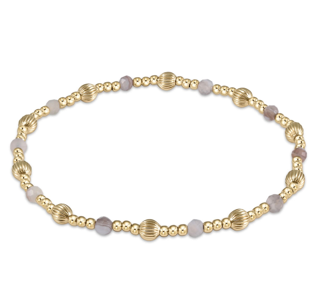 Enewton Dignity Sincerity Pattern 4mm Bead Bracelet- Botswana Agate