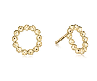 Enewton Classic Beaded Halo Stud 3mm Bead Gold