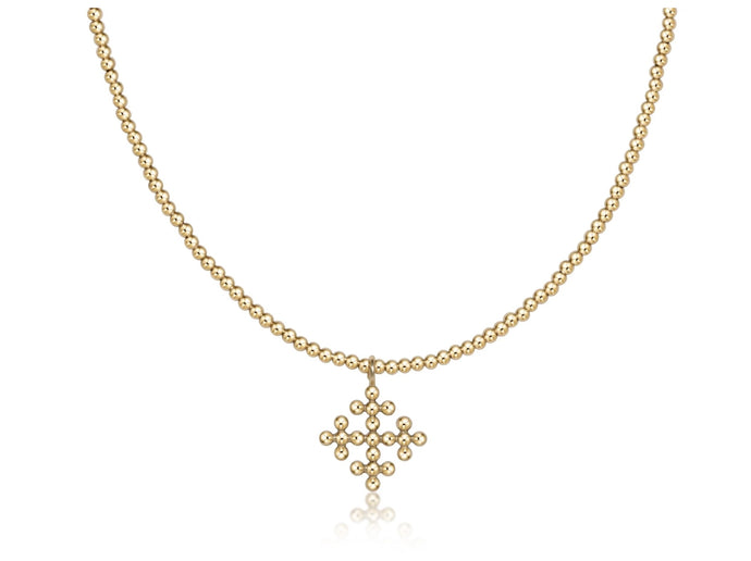 Enewton 15” Choker Classic Gold 2mm Bead Encompass Gold Charm