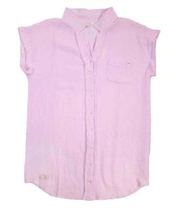 Simply Southern Gauze Button Front Dress- Orchid