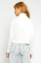 Load image into Gallery viewer, Ribbed Mock Neck Tee- Ivory