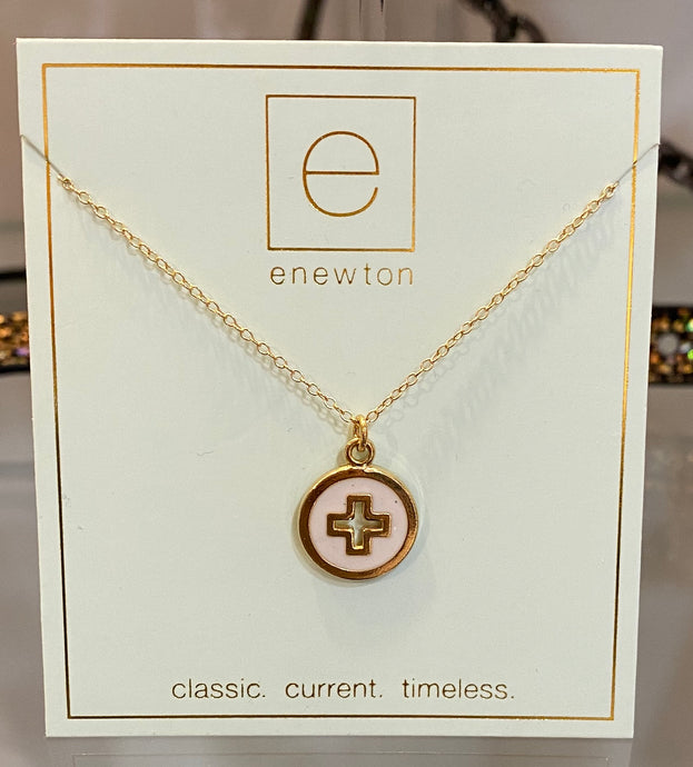Enewton 16” Necklace Gold- Signature Cross Gold Disc