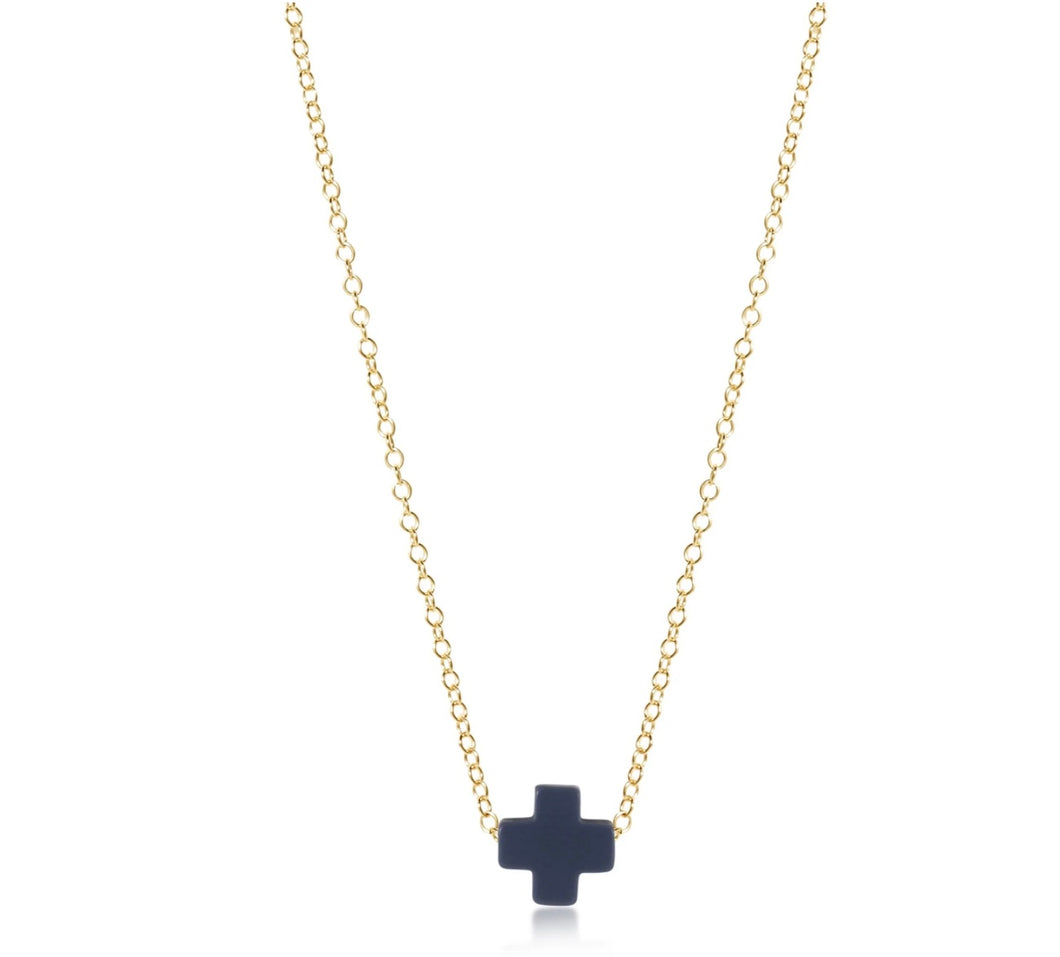 Enewton 16” Necklace Gold- Signature Cross (multiple colors)
