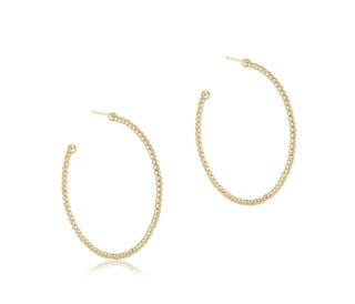 Enewton Beaded Classic 1.75” Post Hoop 2mm Gold