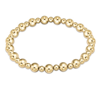 Enewton Classic Grateful Pattern 6mm Bead Bracelet- Gold