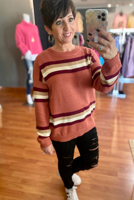Rust Lightweight  Sweater